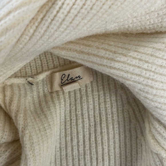 Elan ivory sweater cross cross turtleneck size Medium - Picture 4 of 4